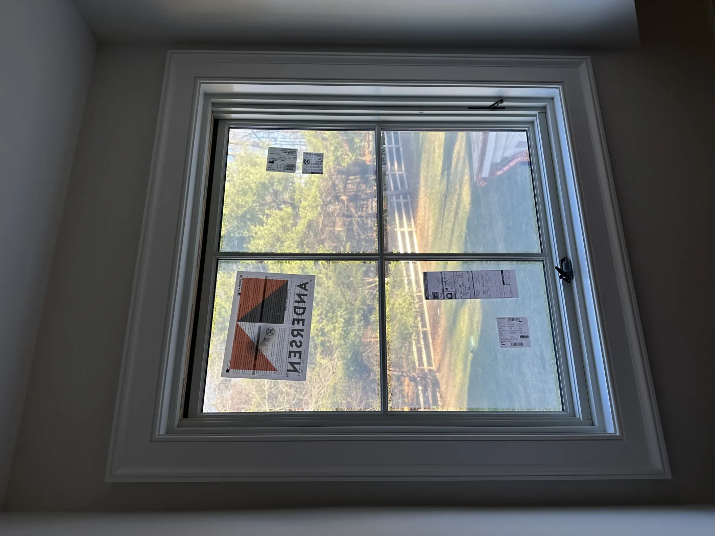 The inside view of a newly installed energy-efficient window.
