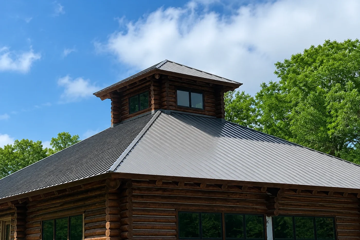 Strong Metal Roofing & Fabrication In Weston, CT | Sound Renovation A standing seam metal roof installed on a wooden house.