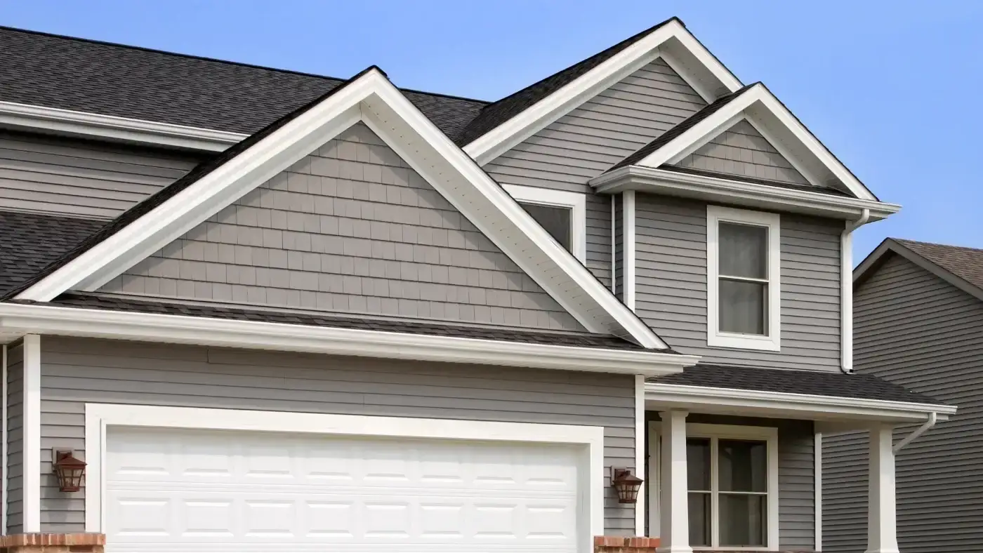 A view of a suburban home clad in high-grade vinyl siding.